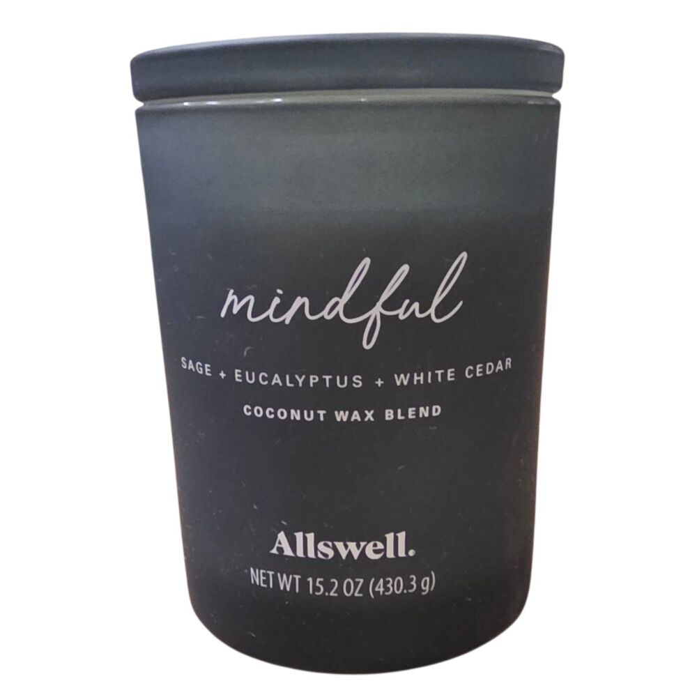 Allswell Mindful Candle 15.2oz Sage Eucalyptus Cedar Coconut Wax